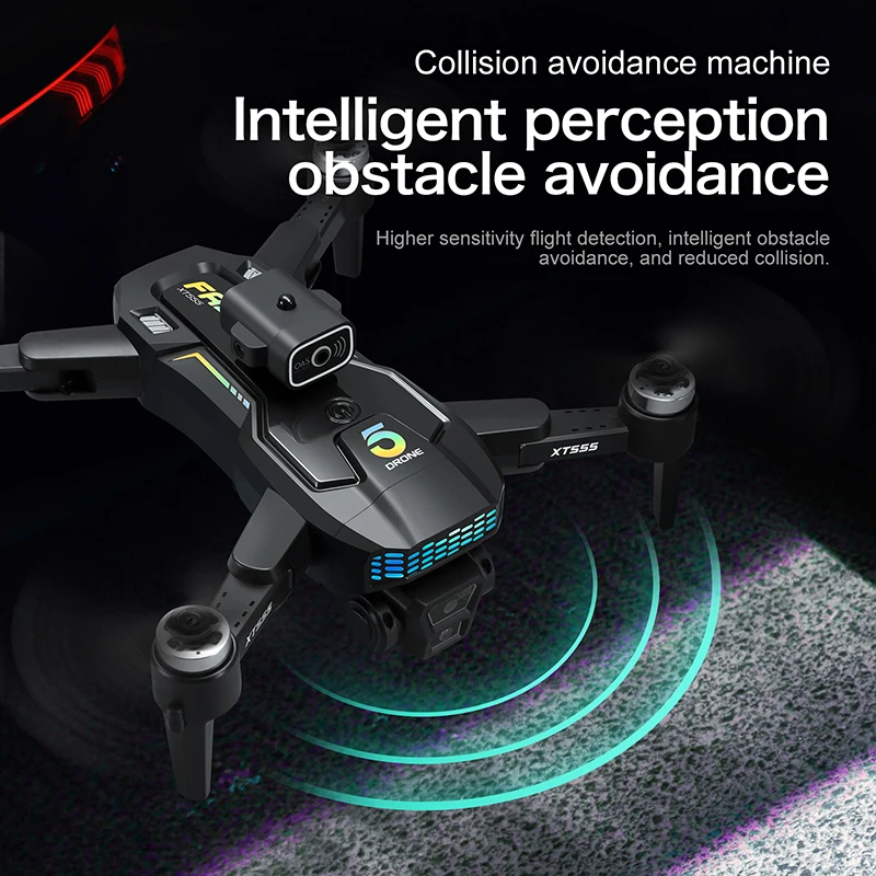 Xt555 gps rc drone cam profissional 8k hd câmera dupla brushles motor 5g wifi fpv tela dobrável display rc quadcopter brinquedos presente