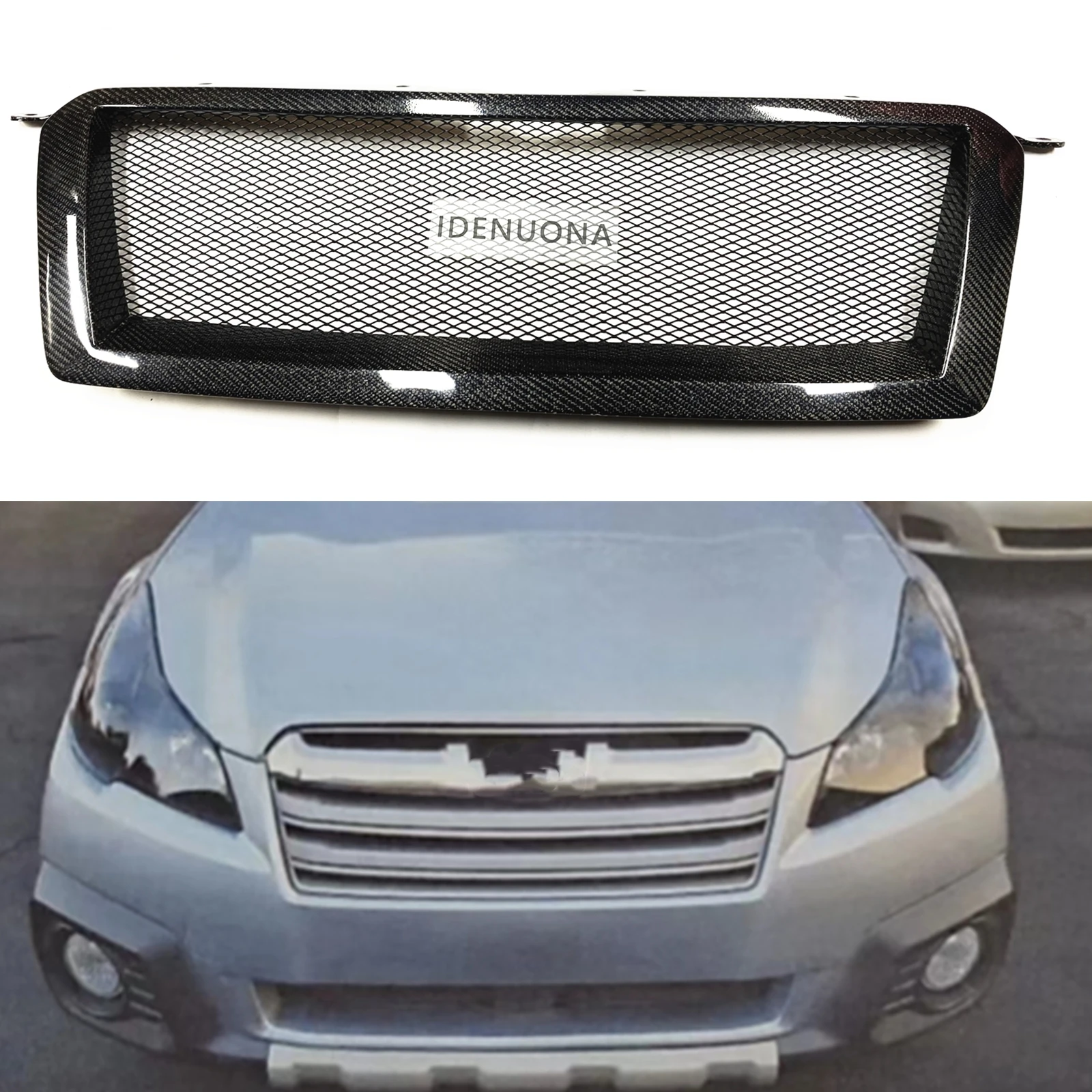 Front Grille Racing Grill Upper Bumper Hood Mesh Honeycomb Style For Subaru Legacy 5th Gen 2013-2014