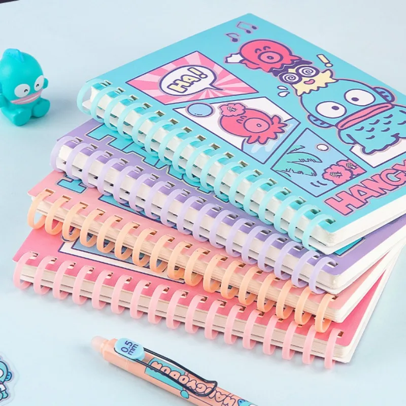 MINISO Sanrio Coil Book Hangyodon Horizontal Line Notepad Office Notebook Hand Journal A6 Student Book 80pcs Holiday Gifts