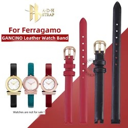 Women's Leather Watch Strap Small Size For Ferragamo F43030017 F43020017 Cowhide Watch Band 8mm  Female Connector Soft