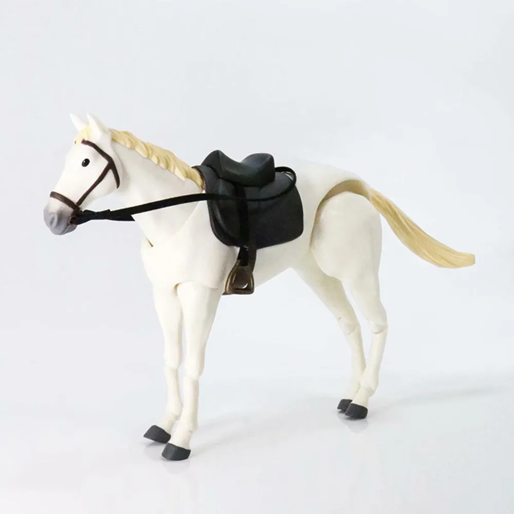 Anime Paard 246 wit en bruin PVC action karakter model speelgoed die kan spelen met Kuncan's lichaam Action Figure Model Speelgoed 16 cm