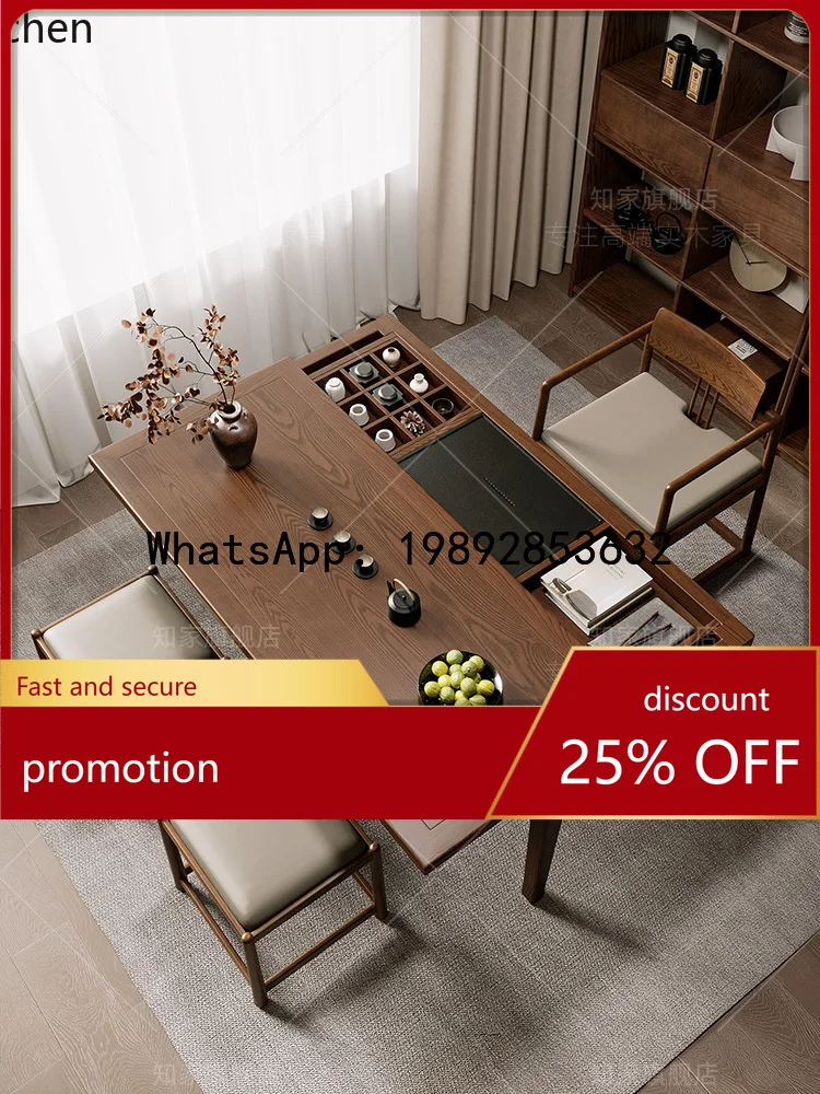 

YFY Balcony Tea Table White Ash Wood Simple Home Living Room High-end Small Solid Wood Tea Table