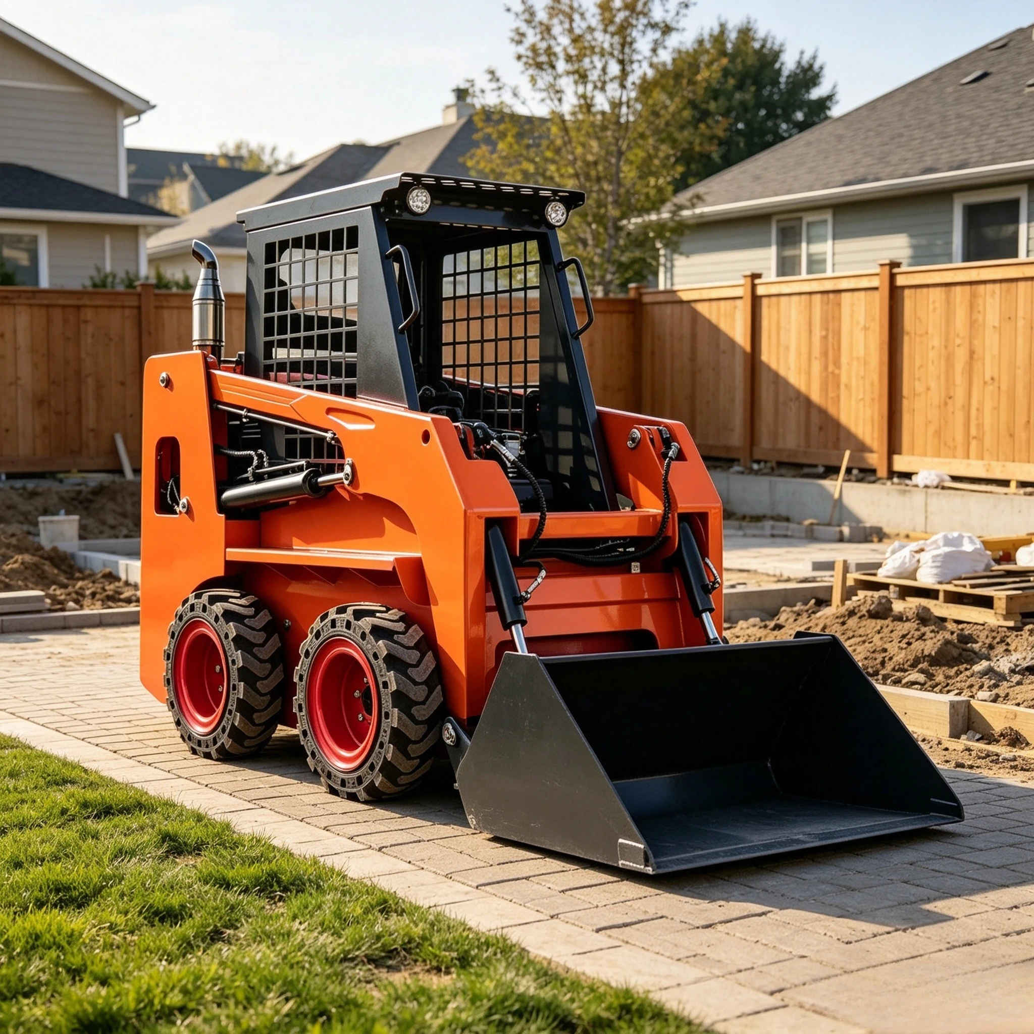 Small Skid Steer Loader Hydraulic Compact Machine with Quick Coupler Attachments for Farm Construction Projects Customized