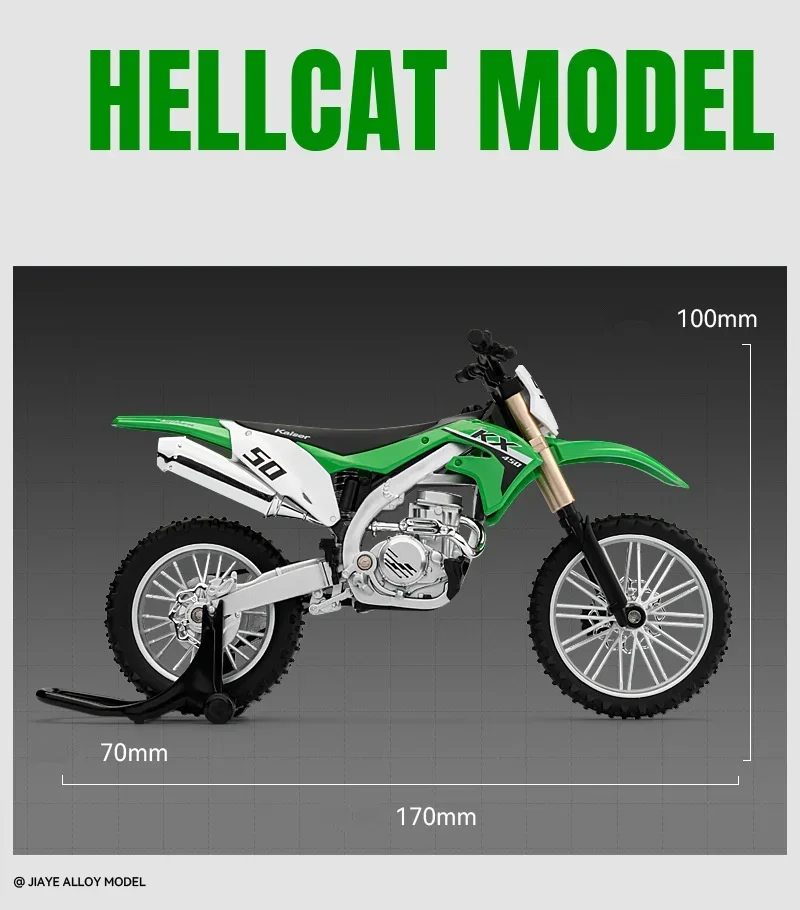 1:12 KX450 Off-Road Motorcycle Alloy Model Simulation Diecasts Street Cross-country Motorcycle Model Childrens Gift