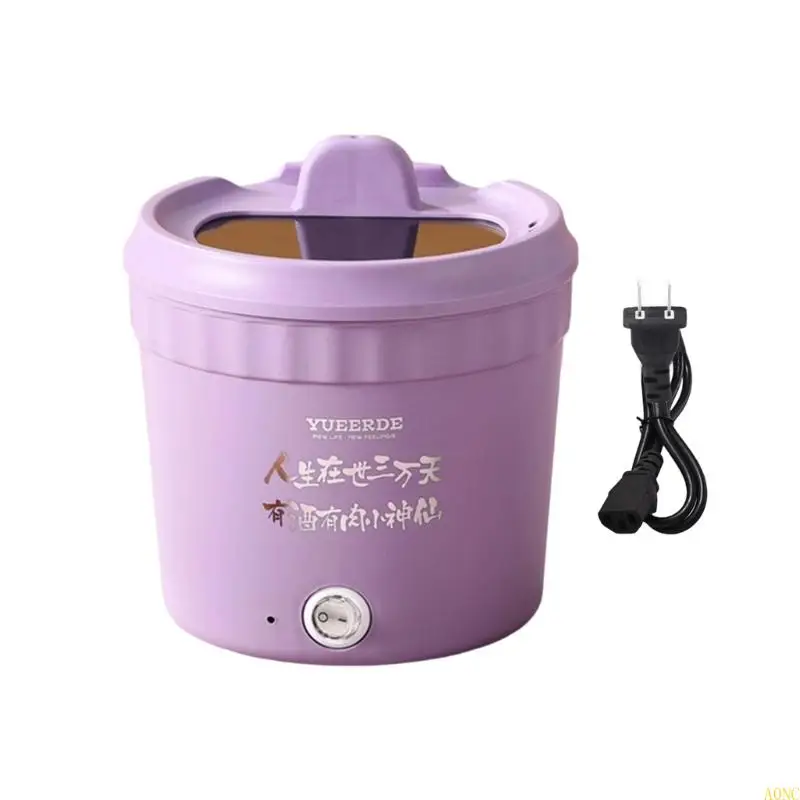 A0NC 전기 핫 포트 휴대용 인 스틱 프라이팬 휴대용 여행용 밥솥 스테이크