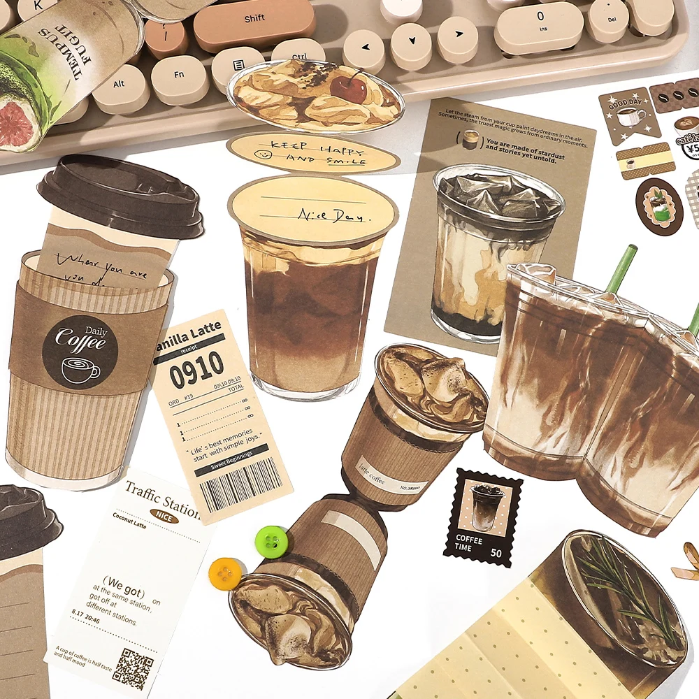 20 pcs Plant Flower Leaf Decorative Sticker Hand Account Material Sticker Pack For Scrapbooking Label Diary Stationery Stickers