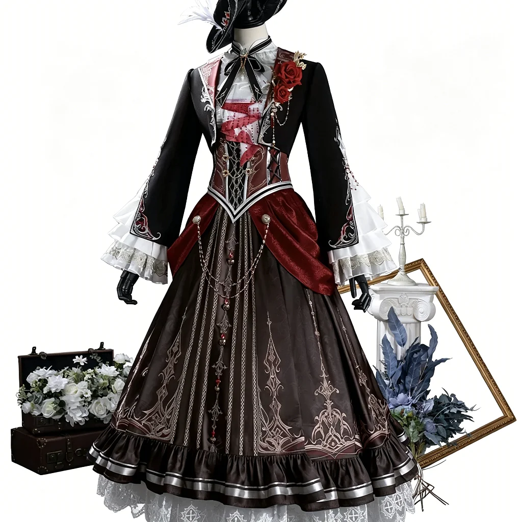 

Love and Deepspace Silver Wing Demon Red Moon Covenant Cosplay Costume Full Set for Women Halloween Comic Con