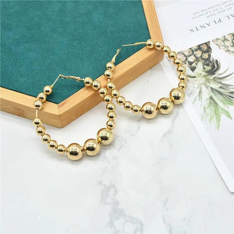 Faionable بسيط C-aped مطلي أقراط اللؤلؤ الذهبي Ele حصيرة مجوهرات Sli العصرية القرط الملحقات