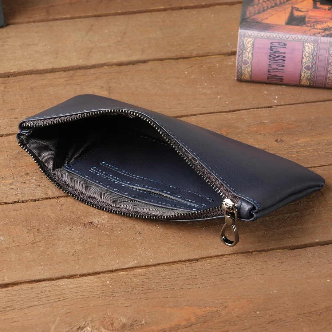 1196 leather wallet change bag mobile phone bag first layer cowhide casual ultra-thin zipper bag