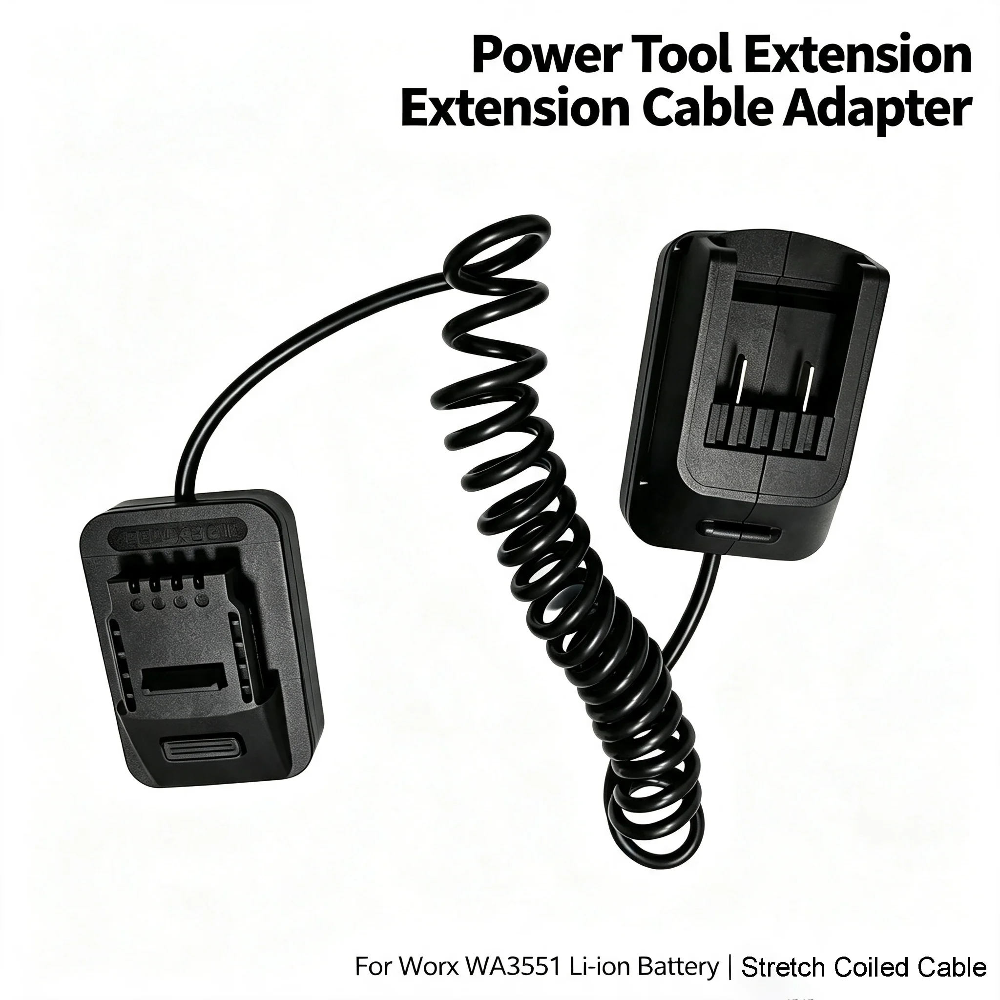 Power Tool Adapter for Worx 20V 4 Pin Lithium Battery WA3551 for Worx 20V Power Tools Extended Line Connector Weight Reducer