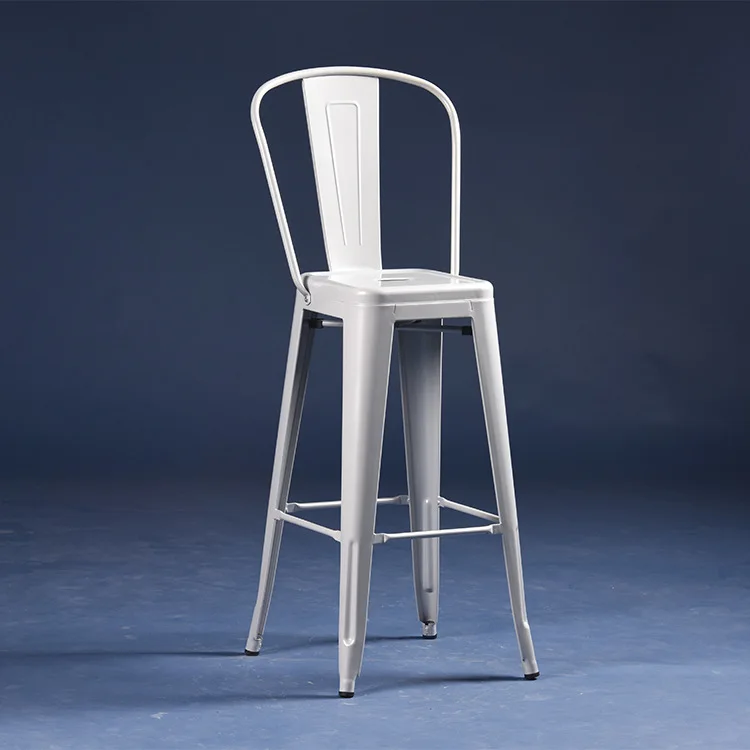 Cadeira de bar retrô em ferro forjado estilo simples
