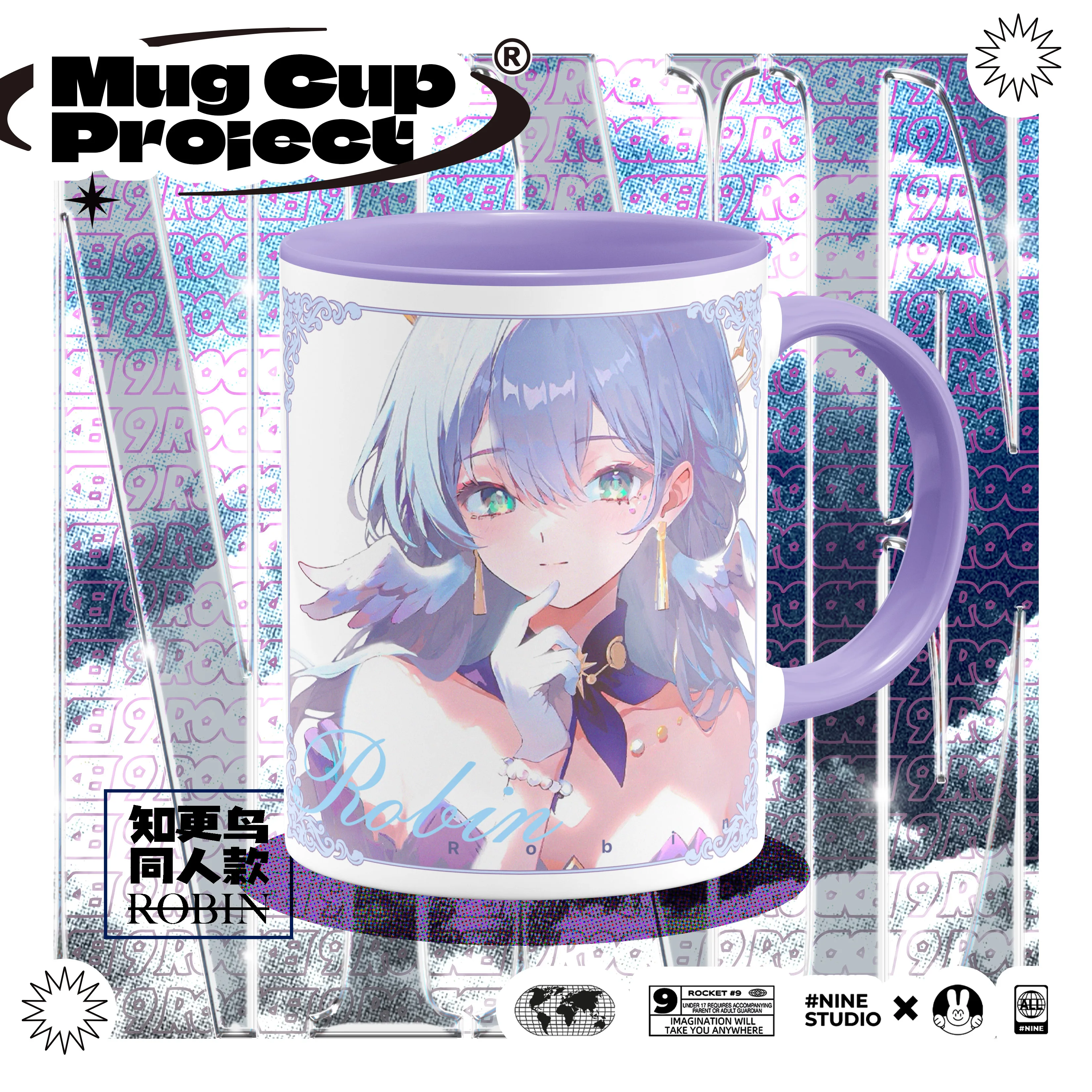 

Anime Honkai: Star Rail Robin Cosplay Ceramic Student Coffee Milk Mascot Water Mug Drinking Mark Cup Cartoon 9.5CM Xmas Gift