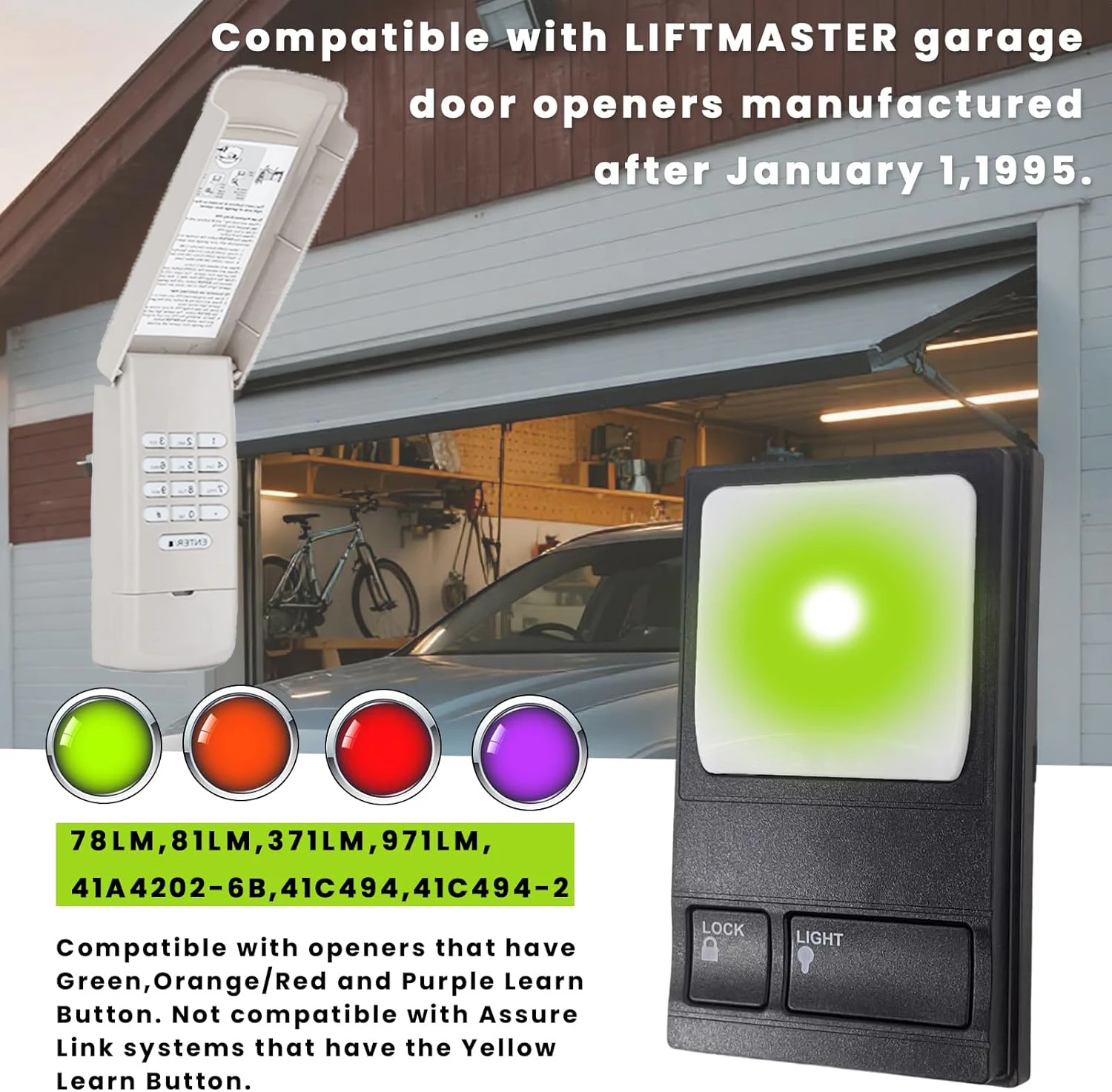 

315 МГц 390 МГц новейший Liftmuster устройство открывания гаражных ворот беспроводная клавиатура и многофункциональная панель управления 78LM, комбинированный набор