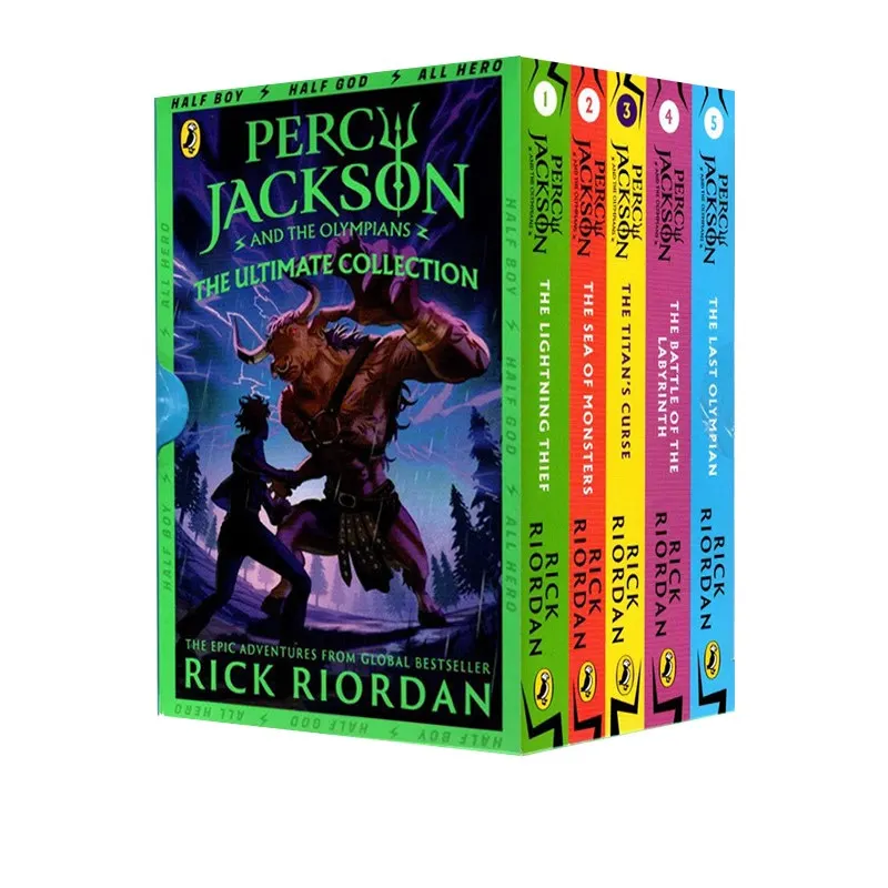 Percy Jackson And The Olympians 5 Books Box Set Rick Riordan Fantasy Adventure English Novels