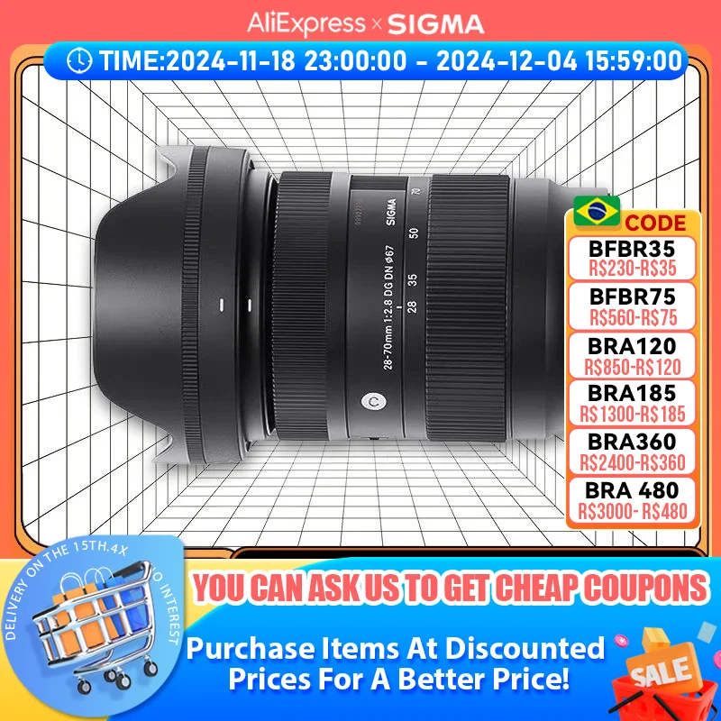 Sigma 28-70mm F2.8 DG DN Contemporary Full Frame Standard Zoom Large Aperture Mirrorless Camera Lens For Sony A7 III IV 28 70