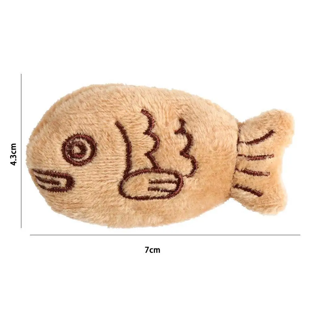 Lovely Cartoon Snapper Brooch Soft Plush Small Cat Fish Badge Pin Backpack Decor Accessory for Kids Jewelry Gifts