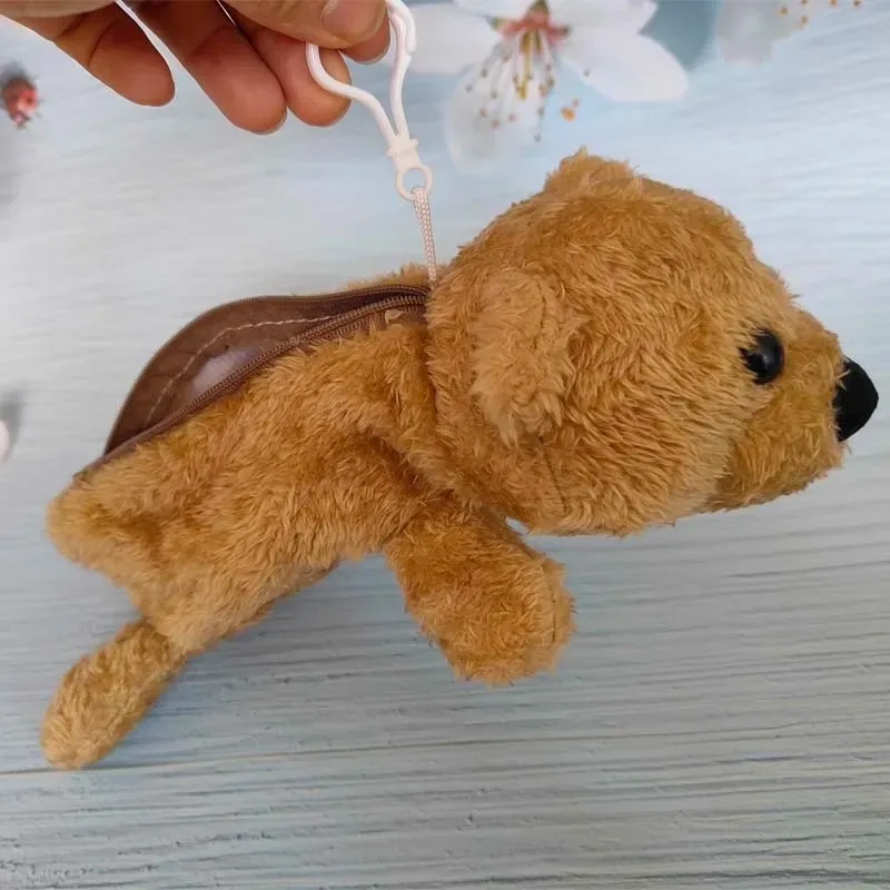 Creativo pinguino/orsetto peluche cartone animato animale astuccio simpatico giocattolo per bambini astuccio per penna ciondolo borsa scuola Kawaii