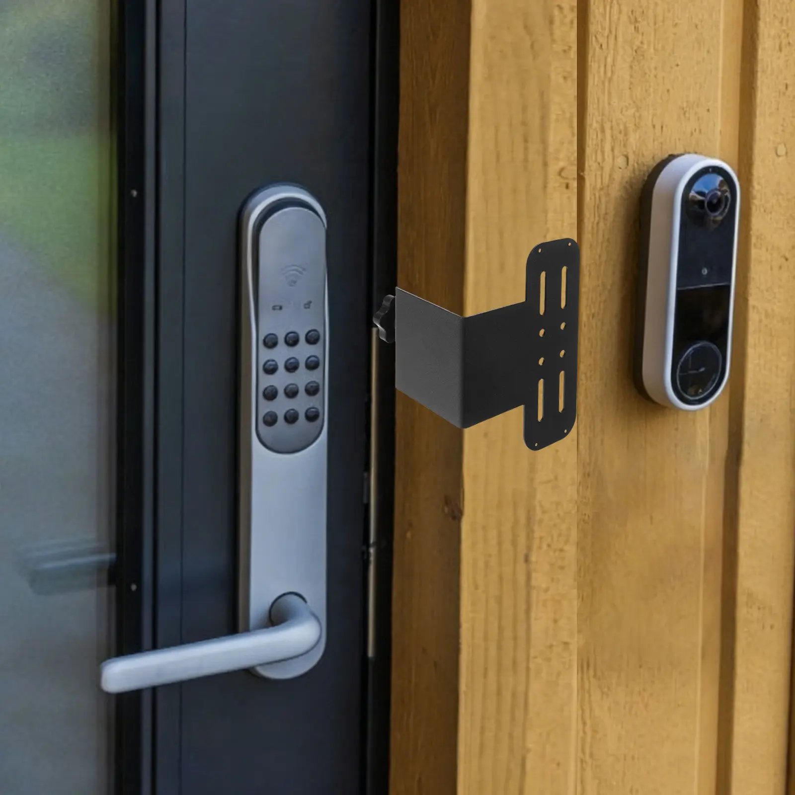 Video Doorbell Camera Mount Cover Rainproof Anti Theft No Drill Outdoor Protective Case Dustproof Shield