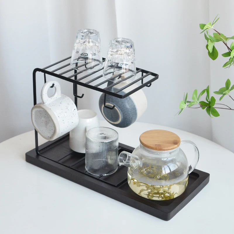 【Zhubai Home】Metal Mug Tree Holder Stand for Counter 6 Hooks Coffee Cup Display Hanger Rack Organizer for Kitchen Cabinet