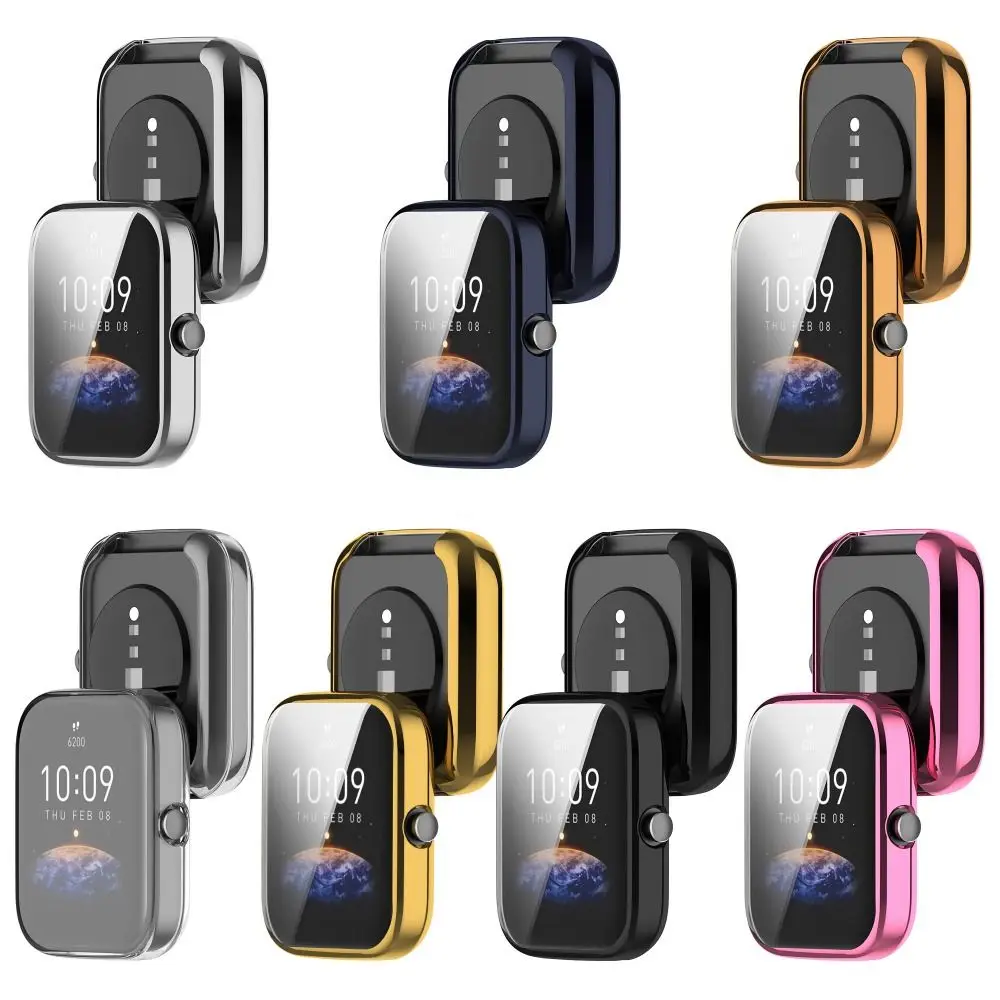 Accessories Full Coverage Frame Screen Protector Protective Case Cover TPU For Amazfit Bip3/Bip3 Pro