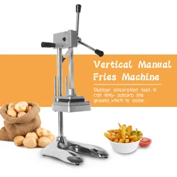 ITOP Manual Potato Chips Cutter with 3 Blades 6/9/13 MM Perfect for French Fries and Vegetable Slicing Commercial Kitchen Tool