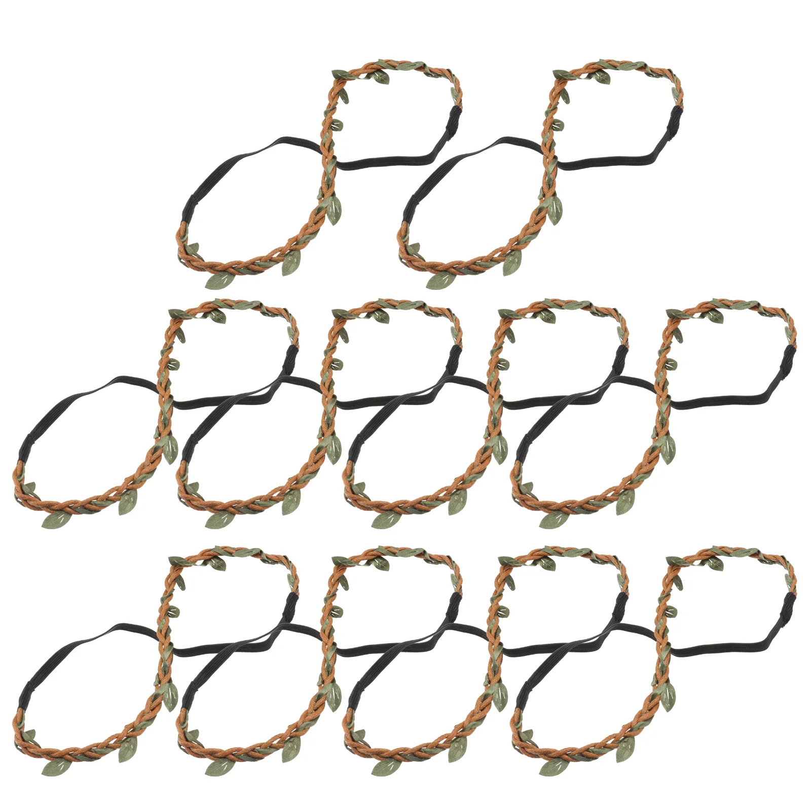 

10 Pcs Materials for Weaving Garlands Rustic Style Headband Leaf Holiday Hair Hoop Bands