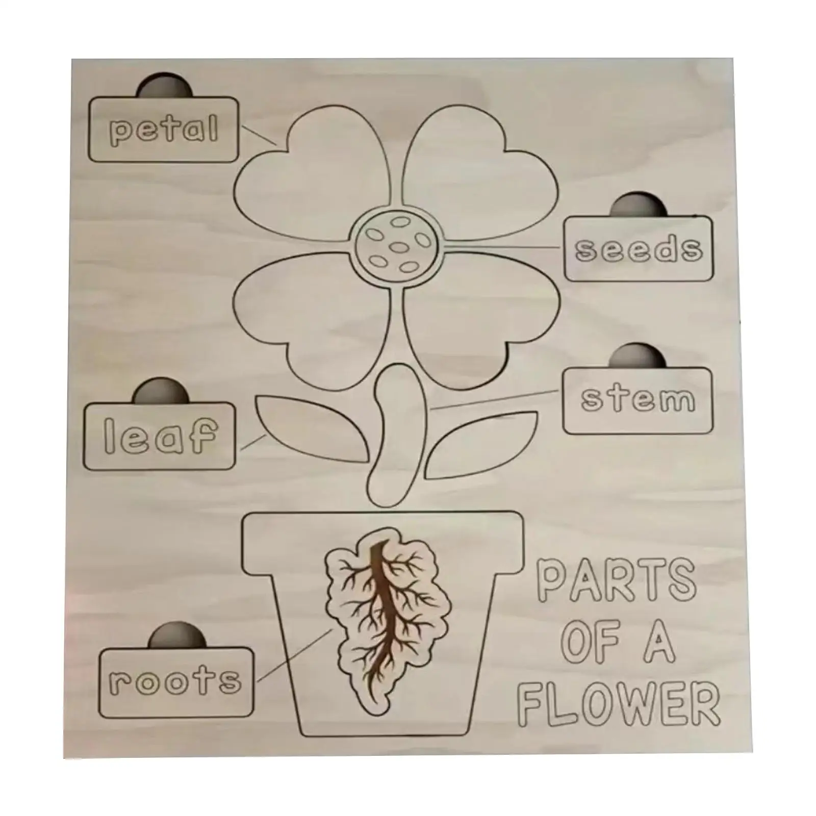 

Деревянные пазлы-растения, портативные игрушки Монтессори для раннего обучения, пазл с цветами для детей, мальчиков и девочек, подарок на день рождения