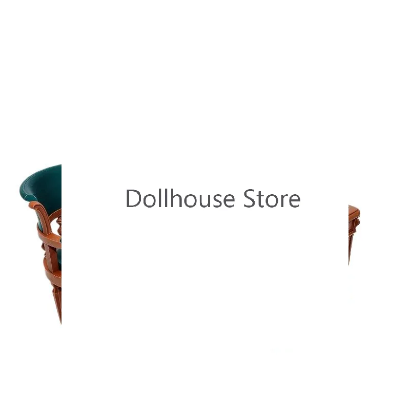 

1 Set Victorian Style Writing Table & Chair Hand-Carved Wooden Model 1:12 Miniature Office Desk Kit For Dollhouse Display