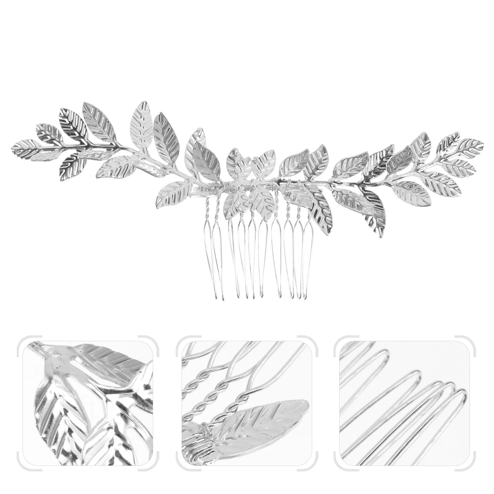 

Изысканный свадебный гребень ручной работы из серебра для невесты, двусторонний, элегантный аксессуар для волос для свадебной вечеринки