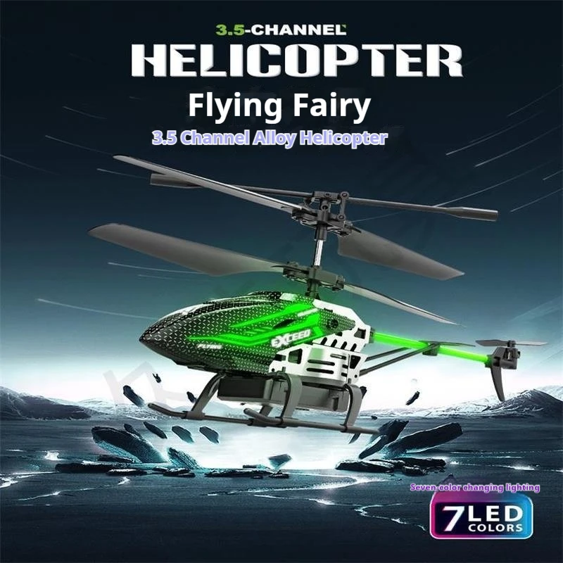 

3.5ch Rc Helicopter With Altitude Hold, Crash-Proof Kids Toy, Led Night Flight Usb Rechargeable Outdoor Gift For Year Old Boys