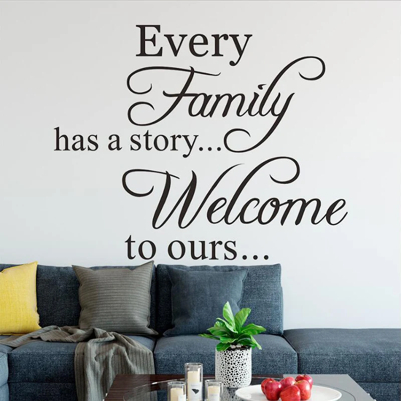 Inglês Phrase Wall Sticker para sala de estar, quarto, destacável, impermeável, auto-adesivo, DIY Decoração da parede