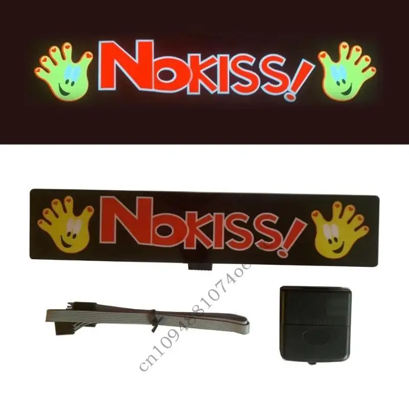 0xxc ملصق تزيين مضيئة الزجاج الأمامي LED كهربائي مطلوب للرعاية لا يوجد قبلة نافذة نافذة ملصق السيارات شارات السلامة #3