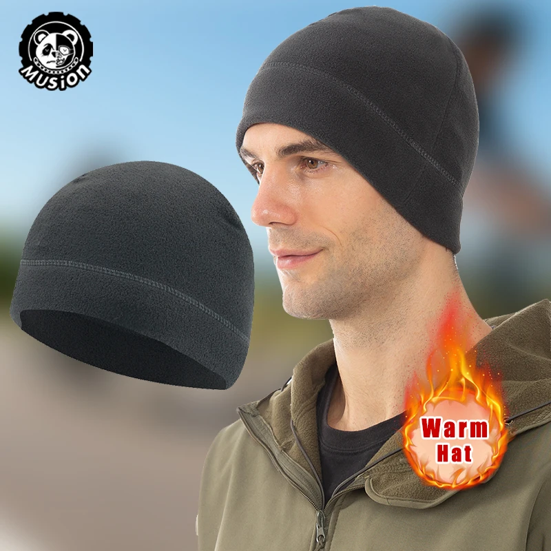 

Мужская шапка без полей Musion, зимняя ветрозащитная теплая впитывающая пот шлем, внутренняя шапка для мотоцикла, катания на лыжах, рыбалки