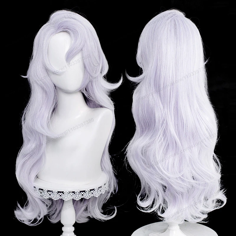 Gojo Satoru Female Cosplay Wig 70cm Long Silver Purple Hair Anime Wigs Heat Resistant Synthetic Wig