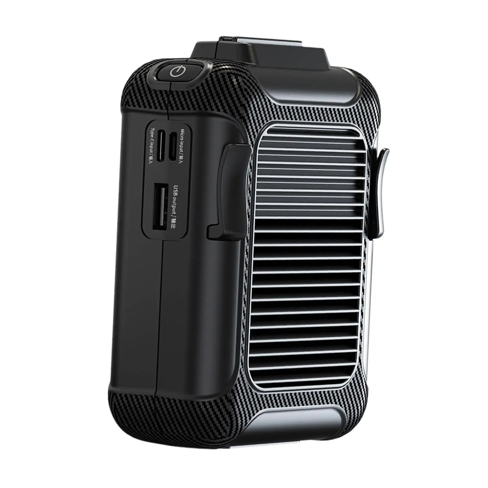 พัดลมแบบหนีบคาดเอวพัดลมคล้องคอไม่มีเสียงรบกวนสำหรับการเดินป่าในบ้านและการเดินทาง