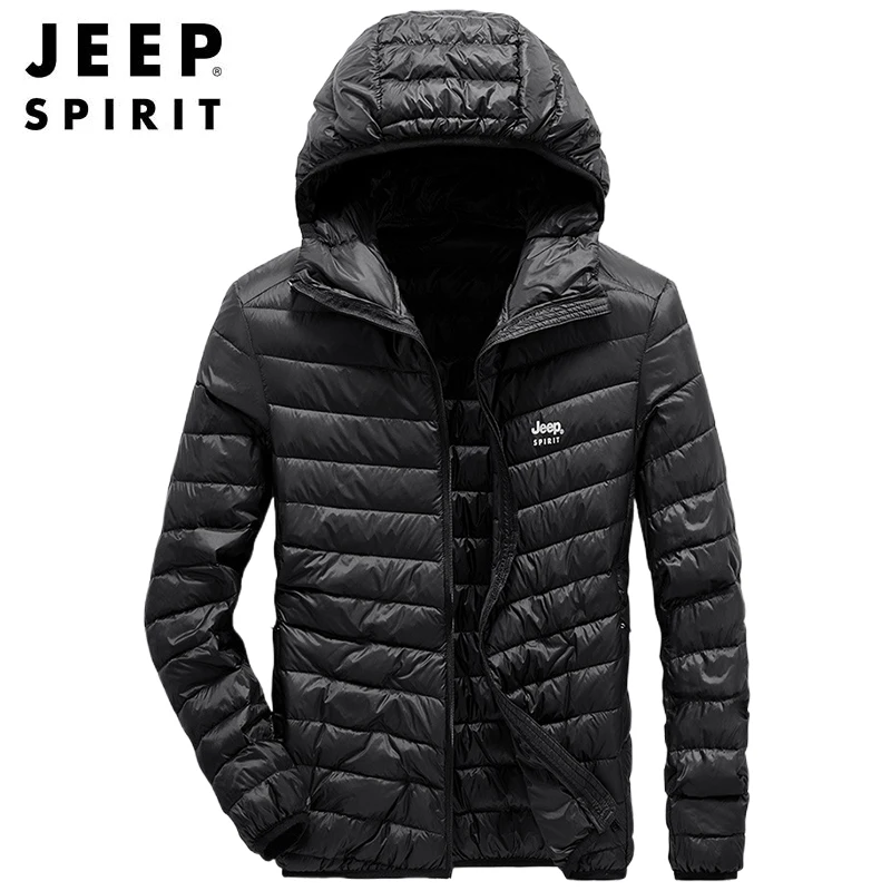 JEEP SPIRIT light down men/women jacket autumn and winter hooded cold-proof warm white duck down material high quality clothes