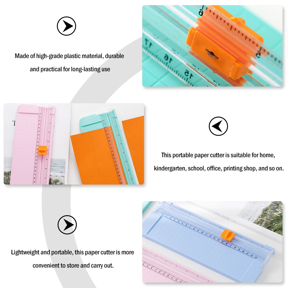 

Mini Paper Cutter s Manual Safe Trimmer Lightweight Portable Office School Craft Tool R om Color Cutting Device