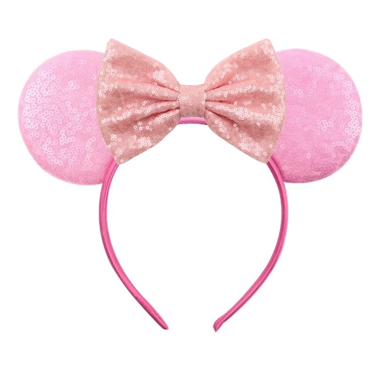 9.5 CM Big Size Matte Pink Mouse Ears Headband For Girls 5\