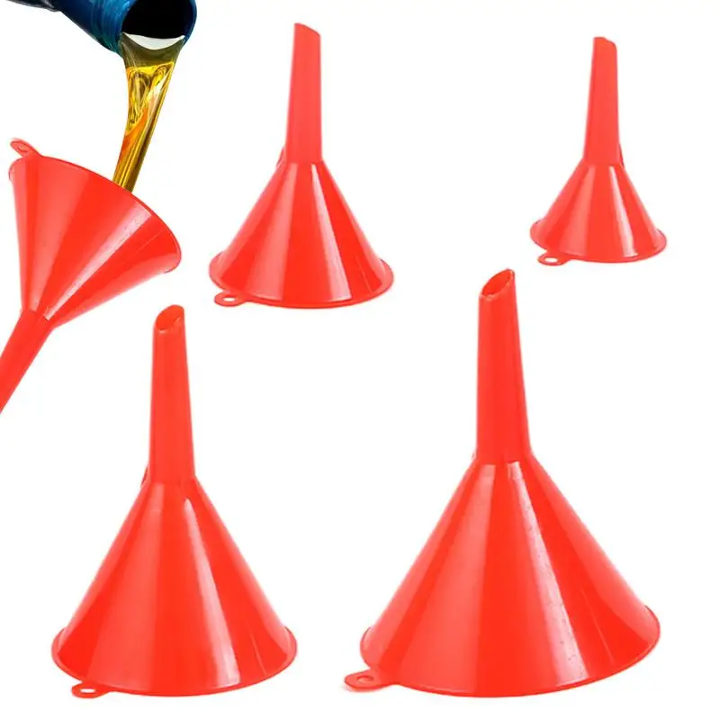 4 Pack Car Plastic Funnels Refueling Gasoline Funnels Tools Oil Filling Equipment Car Motorcycle Refuel Filling Small Funnel