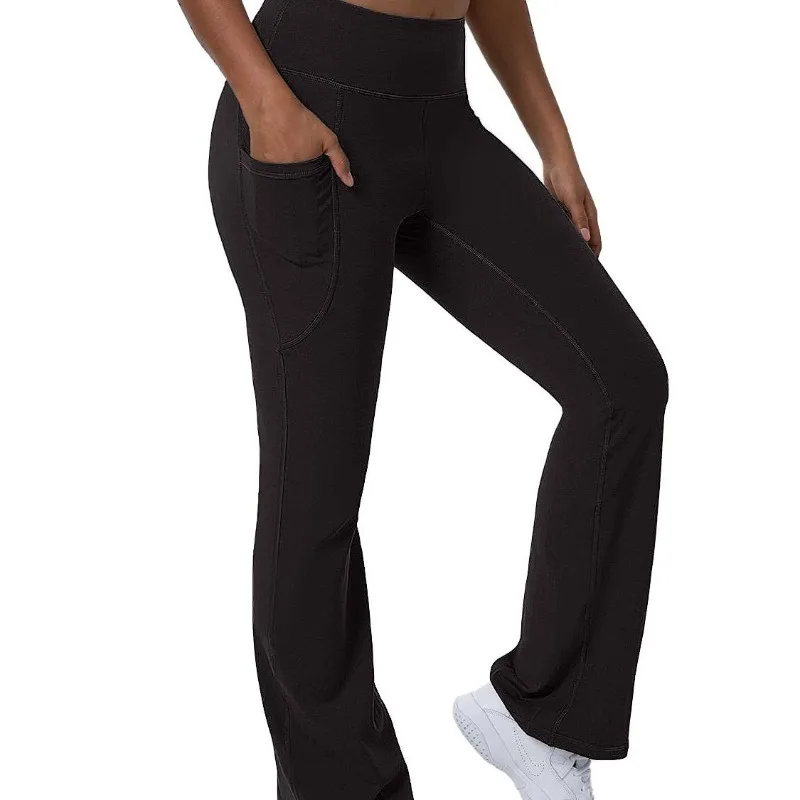 높은 허리 가을, 겨울 벨 바닥 바지 슬림 피트 야외 정장 바지 요가 바지 여성 캐주얼 작업 바지 스포츠 바지