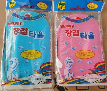 Italský ručník na tělový peeling spárovaný s korejským lepidlem, exfoliačními korejskými rukavicemi na masážní mycí rukavice 10 nejlepší prodej Korejská exfoliační rukavice - №2
