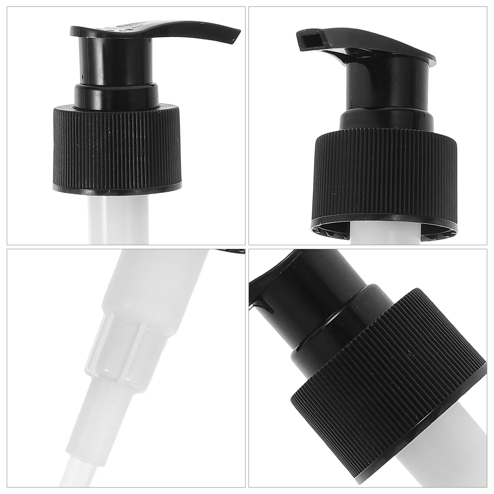 10 個ポンプヘッドプラスチックローションディスペンサーポンプシャンプーハンドソープボトル用ブラック 28 ミリメートル高粘度液体の交換用