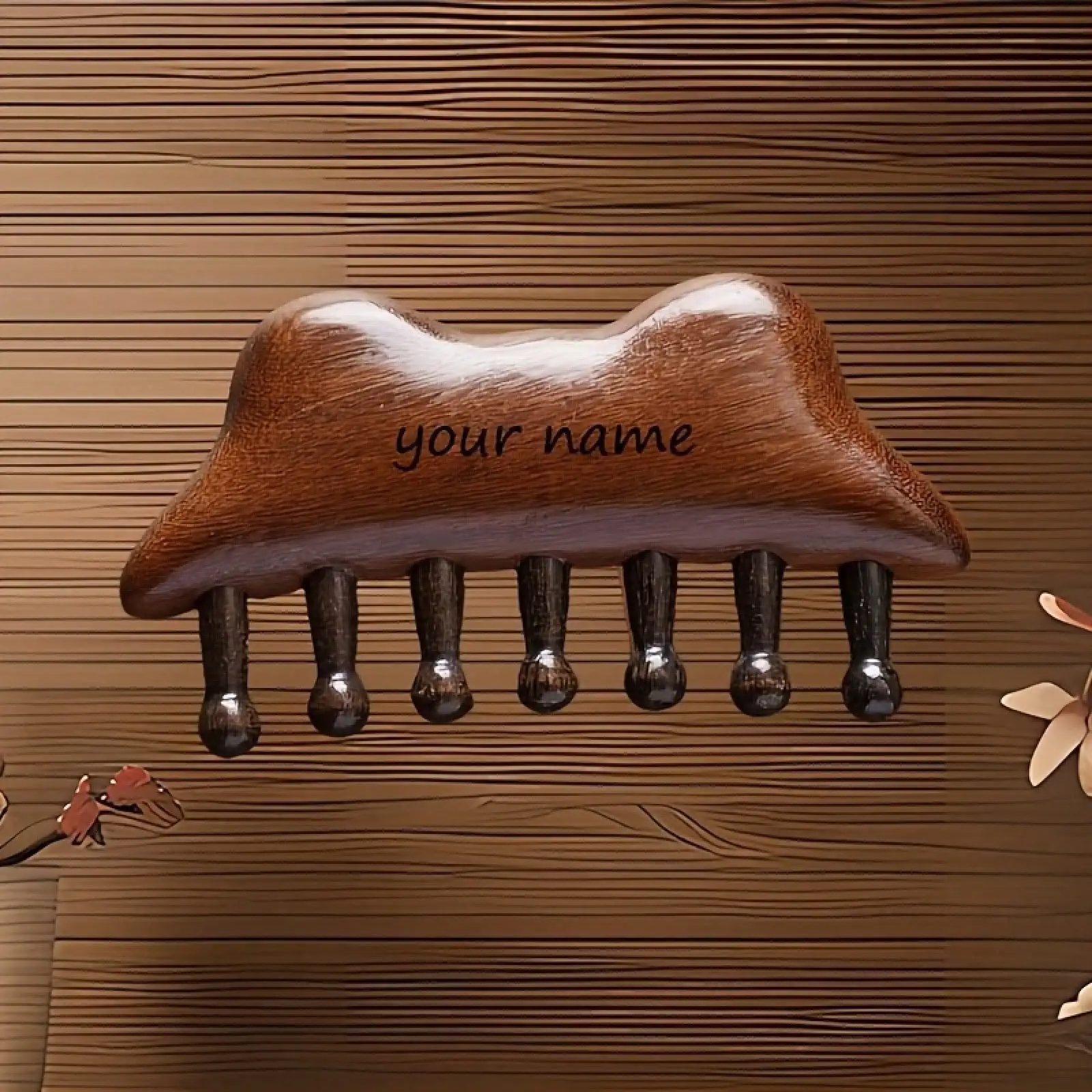 

[Customizable]Durable Comb, Massage Comb, Hairdressing Comb, Portable Scalp Massage Comb With Laser Engraving Option, Wide-Tooth Comb, Personalized Design, Suitable For Birthday Gifts, Thank-You Gifts, Wedding Favors, And Return Gifts