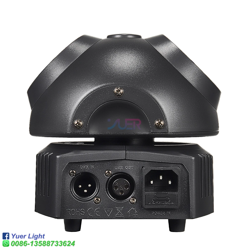 Imagem -05 - Yuer-mini Beetle Disco Luzes Bola Colorido Led Beam Laser Verde Movendo Luzes Cabeça Dmx512 Strobe Nightclub Party Show