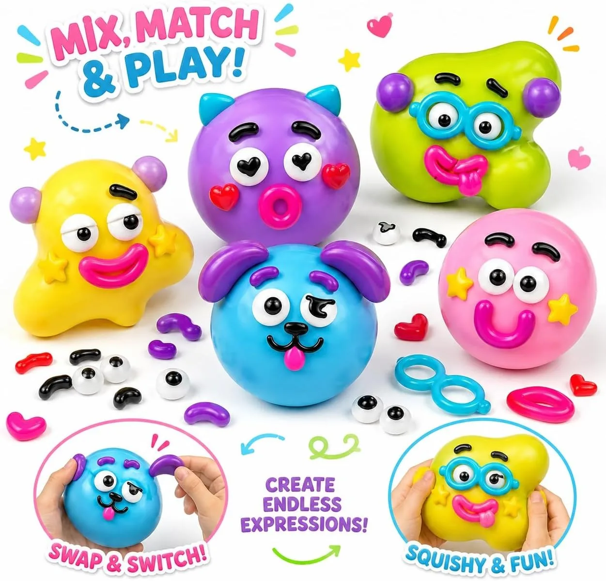 brinquedo-squishy-de-cao-com-rosto-intercambiavel-macio-moldavel-fofo-de-recuperacao-lenta-brinquedo-sensorial-relaxante-para-adultos-para-casa-escritorio-brincadeira-e-presente-﻿
