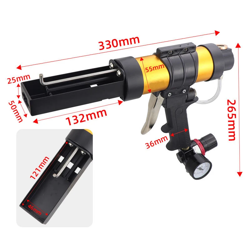 50ml 1: 1 Air Epoxy Resin Dual Caulking Gun Impression Mixing Dispensing Gun