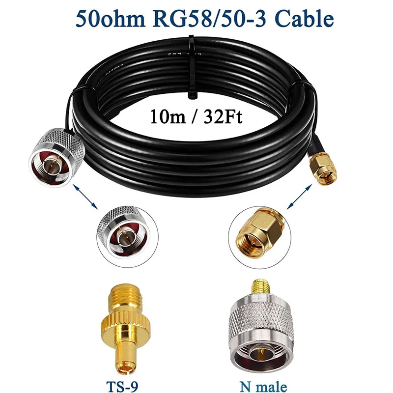 Omni Directional Cellular Router Antenna, Cell Phone Signal Booster, 4G, 5G, LTE, 698-6000MHz,10dBi Cable Pole ourdoor