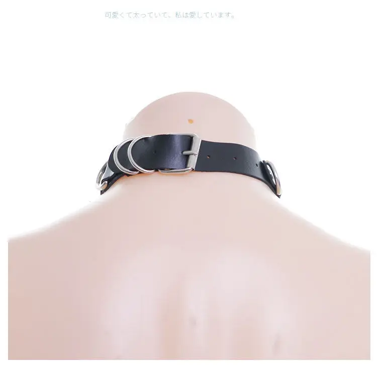 BJD Silicone Doll Exaggerated Sexy PU Leather Neck Strap Collarbone Necklace Cute Neck Ring