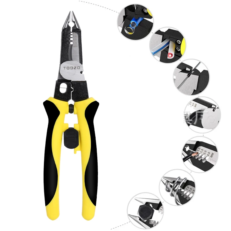 LUCHSHIY Multifunctional Universal เส้นทแยงมุมคีมช่างไฟฟ้า Multitool เข็มจมูกคีมยำหัวเครื่องมือช่างเครื่องตัด