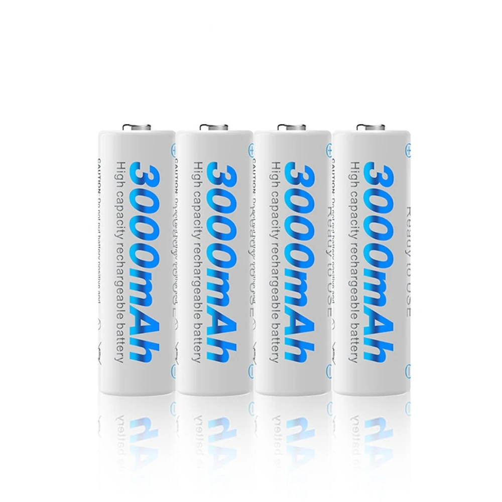 Lot de Batteries Rechargeables AA, Nilaissée, 1.2 mAh, 3000 V, 8 Pièces